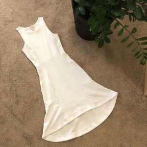 H&M fit and flare white dress